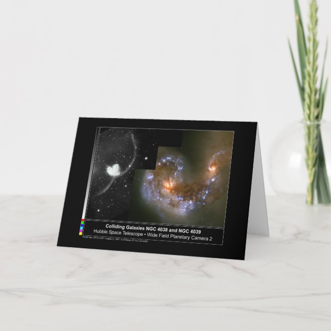 Kollidierende Galaxien Hubble Telescope Karte (Vorderseite)