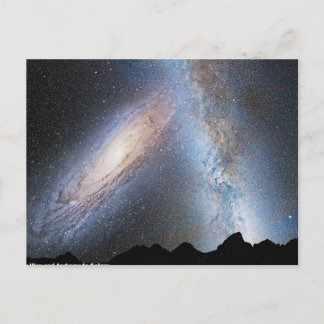 Kollision von Milchstraße und Andromeda Postkarte