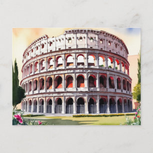 Kolloosseum Rom Aquarellkunst Postkarte
