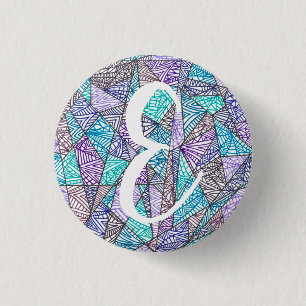 Kolmio (coole Farben) Personalisierte Schaltfläch Button