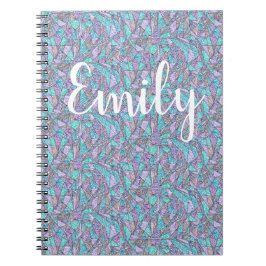 Kolmio (coole Farben) Personalisiertes Notebook Notizblock