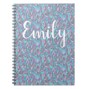 Kolmio (coole Farben) Personalisiertes Notebook Notizblock