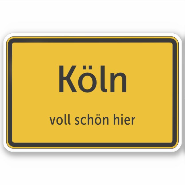 Köln Aufkleber Sticker Autoaufkleber (Vorderseite)