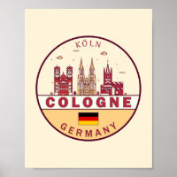 Köln City Skyline Emblem