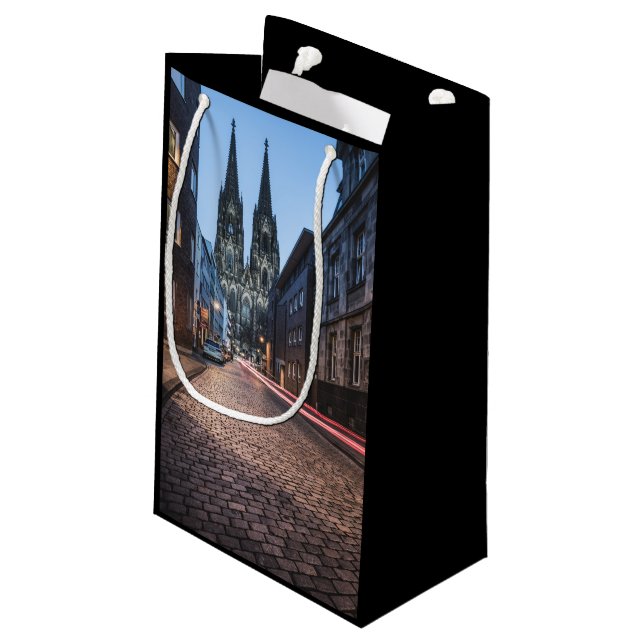Köln Deutschland Kleine Geschenktüte (Rückseite Schrägansicht)