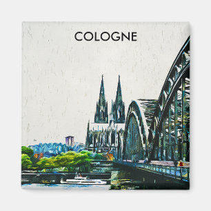 Köln Deutschland Panoramafoto Magnet