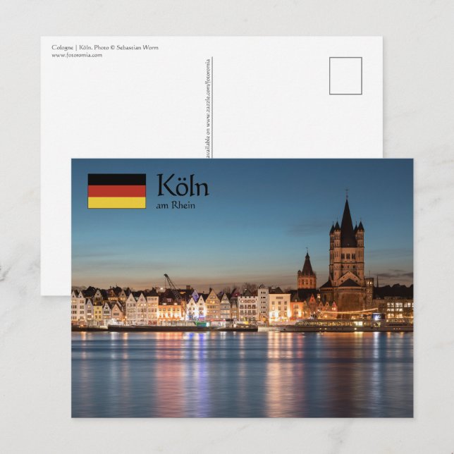 Köln Deutschland Postkarte (Vorne/Hinten)