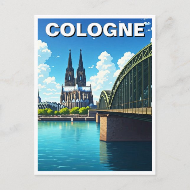Köln Deutschland Reise Postkarte (Vorderseite)