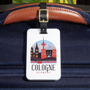 Köln Deutschland Vintag Stadtbild Gepäckanhänger