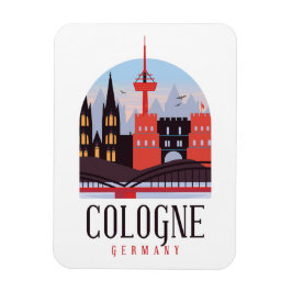 Köln Deutschland Vintag Stadtbild Magnet
