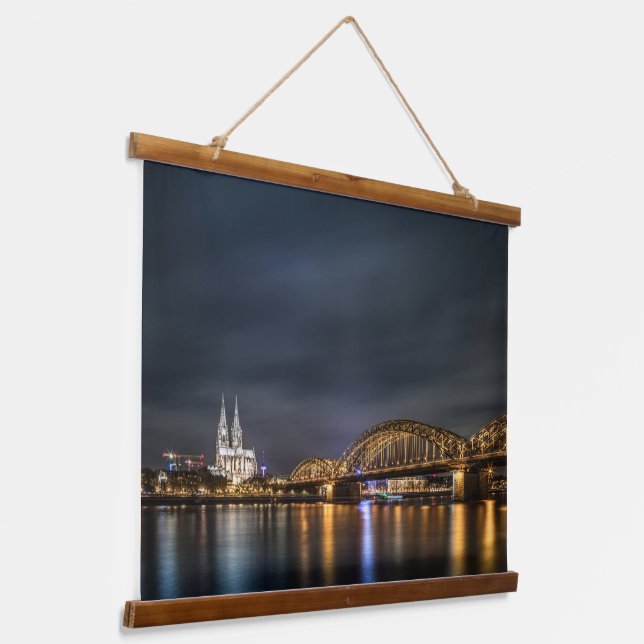 Köln Deutschland Wandteppich Mit Holzrahmen (Gewinkelt)