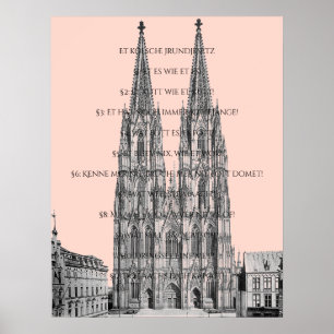 Köln Dome Köln Köln Köln Kölsches Grundgesetz Poster