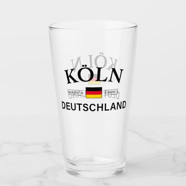 Koln (Köln) Deutschland koordiniert Deutsch Glas (Vorderseite)