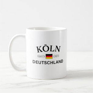 Koln (Köln) Deutschland koordiniert Deutsch Kaffeetasse