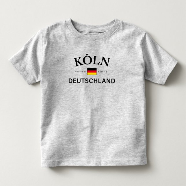 Koln (Köln) Deutschland koordiniert Deutsch Kleinkind T-shirt (Vorderseite)