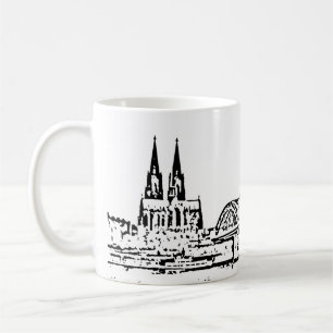 Köln Panorama mit Kölner Dom Tasse Kaffeetasse