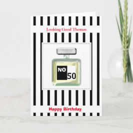 Köln-Parfüm-Flasche für die Männer personalisiert Karte