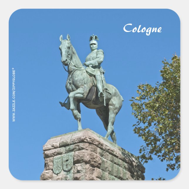 Köln Quadratischer Aufkleber (Vorderseite)
