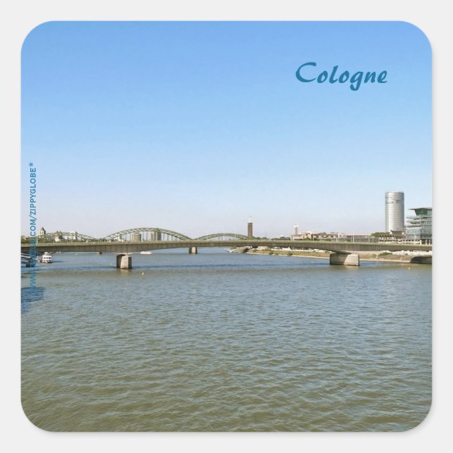 Köln Quadratischer Aufkleber (Vorderseite)