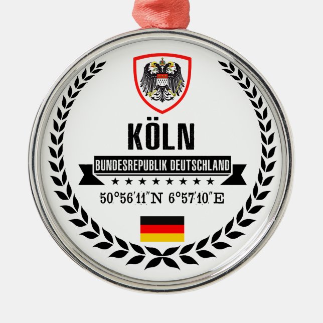 Köln Silbernes Ornament (Vorne)