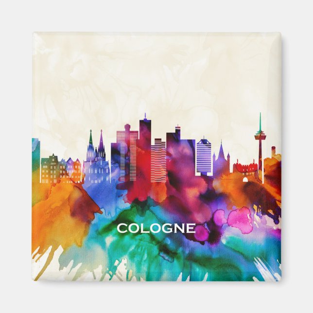 Köln Skyline Magnet (Vorne)
