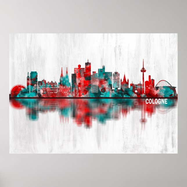Köln Skyline Poster (Vorne)