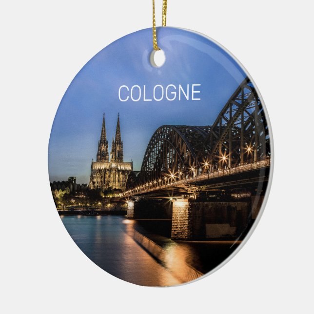 Köln Stadtbild Deutschland Dom Night Souvenir Keramik Ornament (Links)