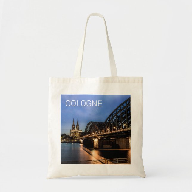 Köln Stadtbild Deutschland Dom Night Souvenir Tragetasche (Vorne)