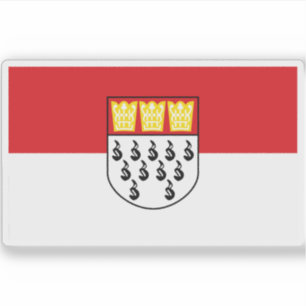 Kölner Flagge (Köln), Deutschland Aufkleber