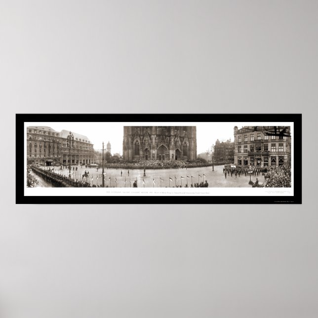 Kölner Truppenübersicht Foto 1919 Poster (Vorne)