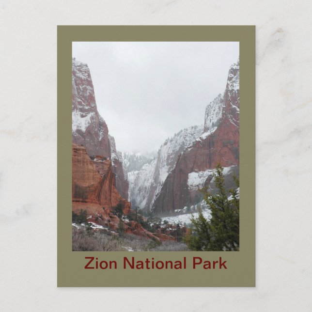 Kolob Canyons after a Late Winter Storm Postkarte (Vorderseite)