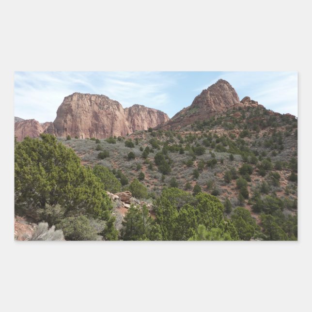 Kolob Canyons im Zion-Nationalpark Rechteckiger Aufkleber (Vorderseite)