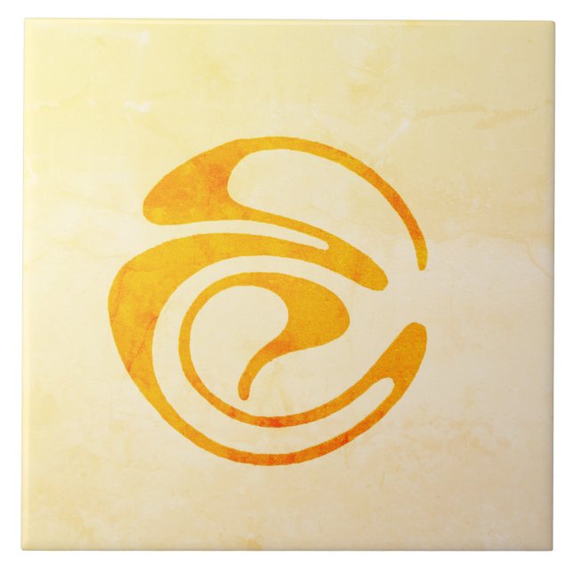 Koloman Moser Abstrakte Kunst Fliese (Vorderseite)