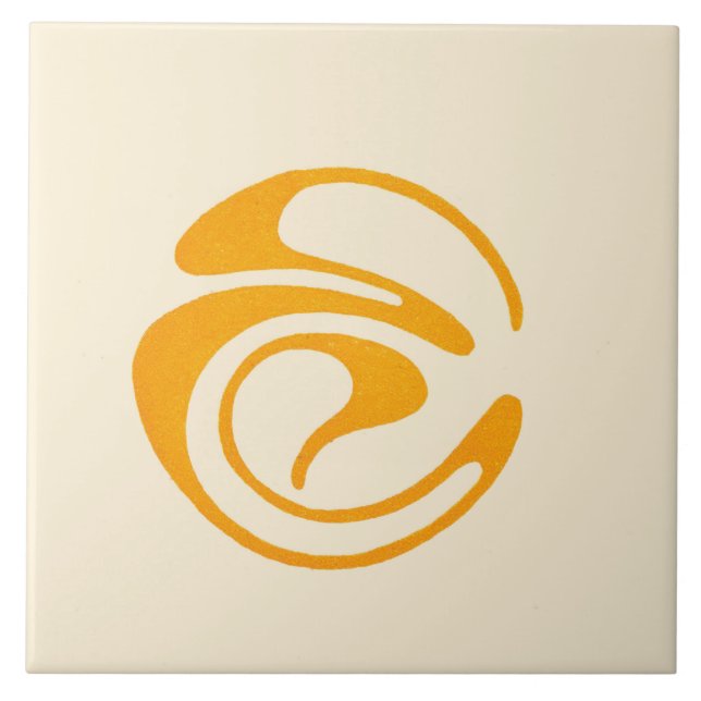 Koloman Moser Abstrakte Kunst Fliese (Vorderseite)