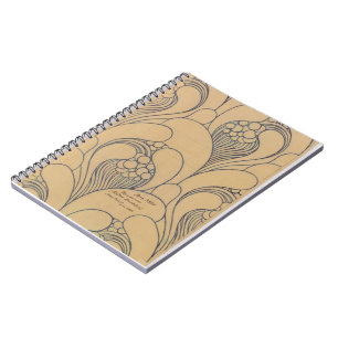 Koloman Moser- Gewebeentwurf mit Blumen Notizblock