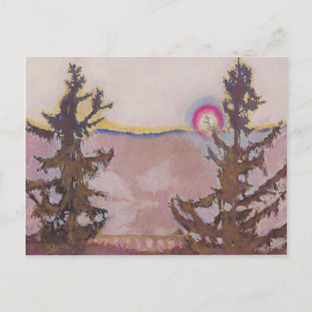 Koloman Moser - Landschaft im Semmering Postkarte (Vorderseite)