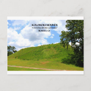 KOLOMOKI MOUNDS - Blakely, Georgien Postkarte