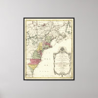 Kolonial America Map von Matthaus Lotter (1776)