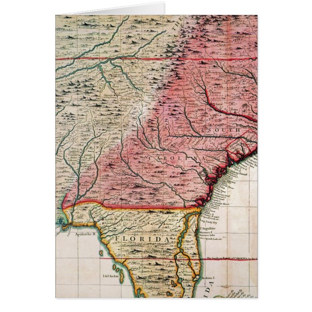 KOLONIALamerika-KARTE, 1733 (Vorne)