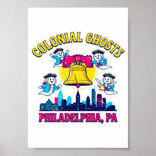 Koloniale Geister Philadelphia PA Gruseliger Geist Poster
