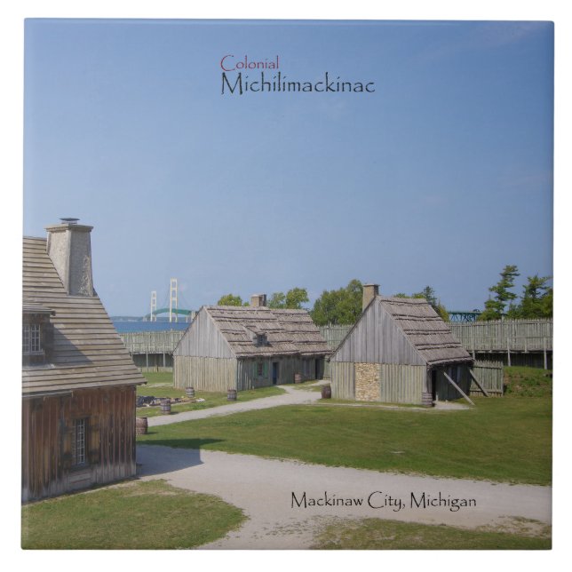 Koloniale Michilimackinac-Fliese Fliese (Vorderseite)