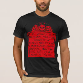 Kolonialer amerikanischer Grabstein Skull Angel Bo T-Shirt