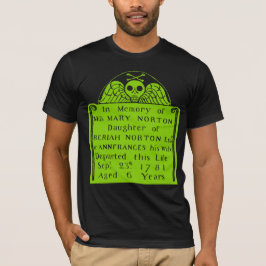 Kolonialer amerikanischer Grabstein Skull Angel Bo T-Shirt