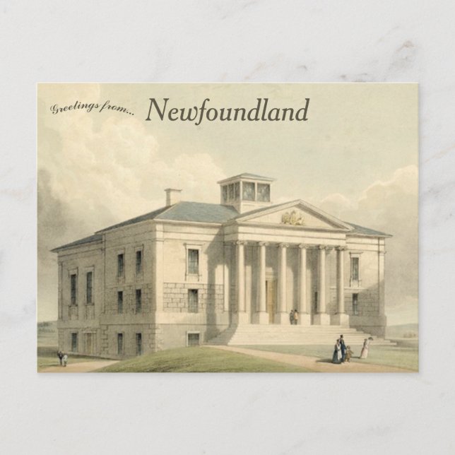 Kolonialgebäude Neufundland Kanada Postkarte (Vorderseite)