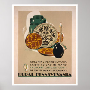 Kolonialpennsylvania WPA 1940 Poster