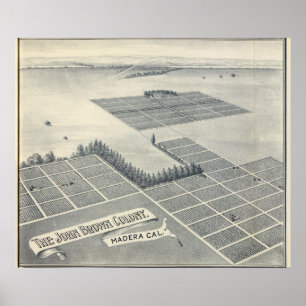 Kolonie Johns Brown, Madera, Kalifornien Poster