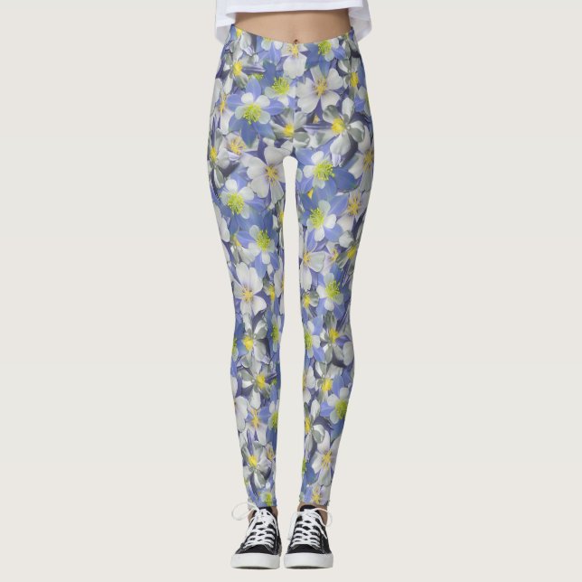 Kolonnen Nahtloses Muster Leggings (Vorderseite)