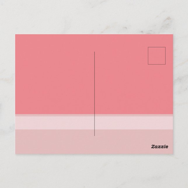 Kolorblock Drei-Tonen-Rosa Speichern Sie die Daten Postkarte (Rückseite)