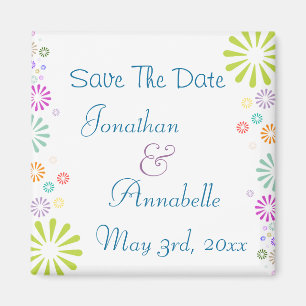 Kolorburgen Save the Date Personalisiert Magnet