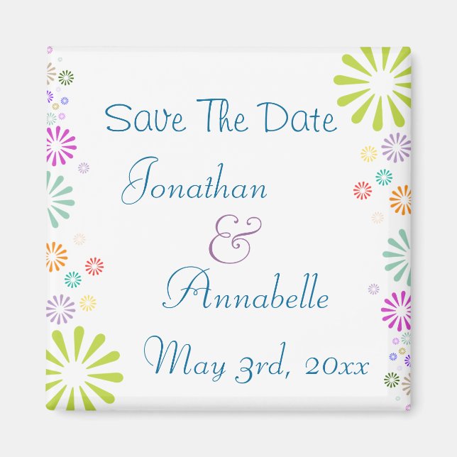 Kolorburgen Save the Date Personalisiert Magnet (Vorne)